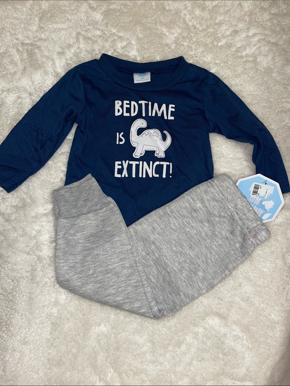 Kids' Navy 'Bedtime Is Extinct' Dinosaur Pajama Set
